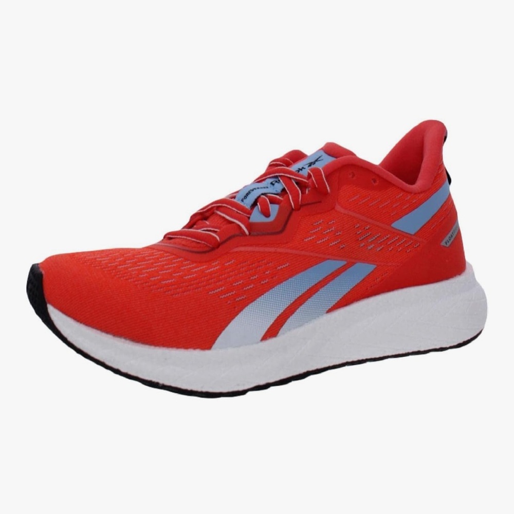 Reebok Vivid Orange Running Shoes with White and Blue Accents